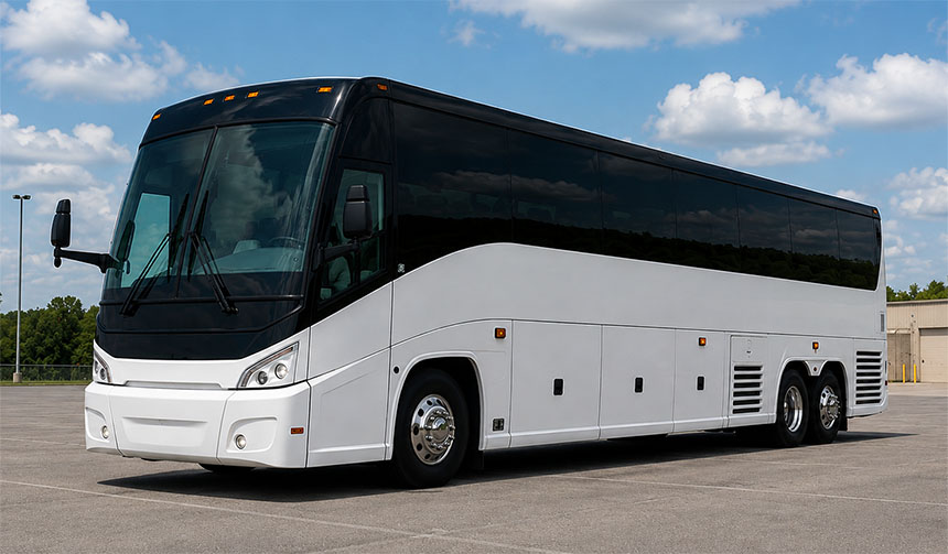 56-passenger charter bus available in Fort Madison, IA